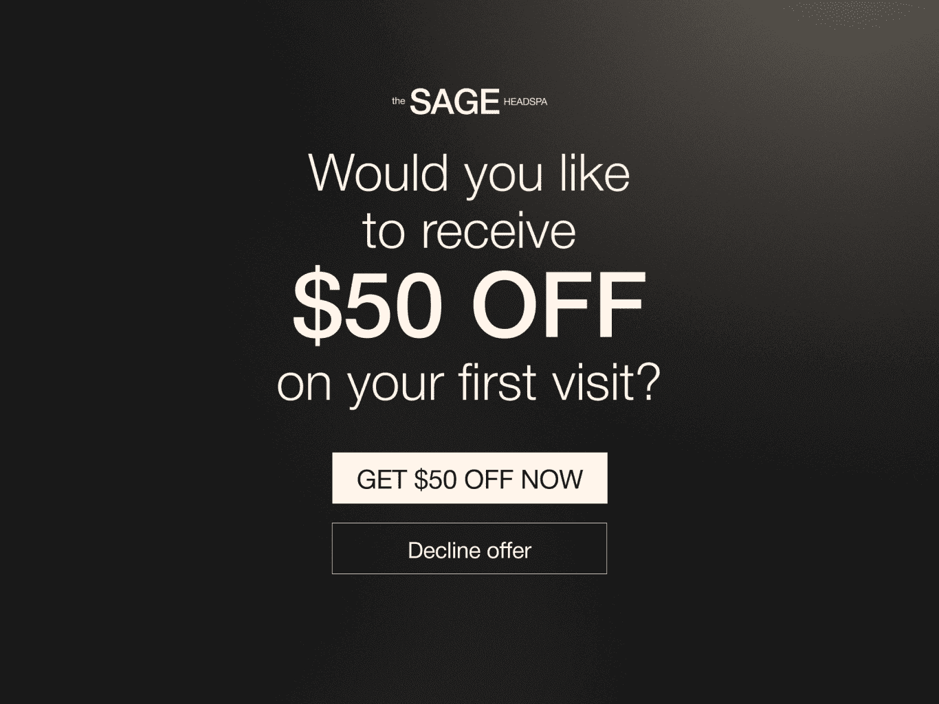 Sage HeadSpa Tampa, FL Featured Special